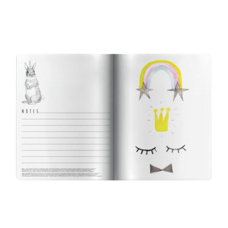 Тетрадь ЕВРО А5 40 л. BRUNO VISCONTI сшивка, клетка, Soft Touch, фольга, бежевая бумага 70 г/м, "ВОЛШЕБСТВО", 7-40-121 - Тетради 40-48 листов