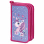 Пенал ПИФАГОР, 3 отделения, ламинированный картон, 19х11 см, "Dreamy unicorn", 270891 - Пеналы каркасные