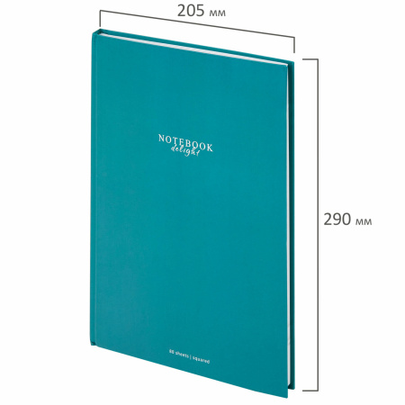 Блокнот БОЛЬШОЙ ФОРМАТ (205х290 мм) А4, 80 л., твердый, клетка, STAFF, "Моноколор", 114404 - Блокноты в книжном переплете