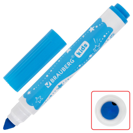 Фломастеры в суперкейсе утолщенные 12 цветов, вентилируемый колпачок, BRAUBERG KIDS, 152187 - Фломастеры классические