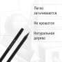Карандаши чернографитные BRAUBERG НАБОР 6 шт., "Black Jack", НВ, с резинкой, черные, дерево, заточенные, 180608 - Карандаши чернографитные
