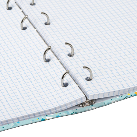 Тетрадь на кольцах А5 (165х215 мм), 120 листов, твердый картон, клетка, BRAUBERG, Абстракция, 404077 - Тетради на кольцах и сменные блоки к ним