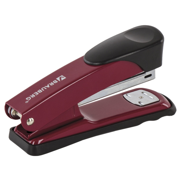 Степлер №24/6, 26/6 металлический BRAUBERG "Universal", до 20 листов, ассорти (синий /бордовый), 222549 - Степлеры настольные
