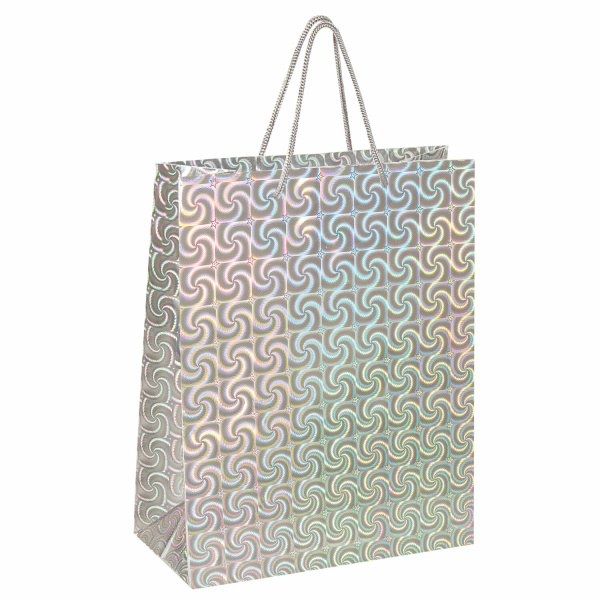 Пакеты подарочные 26x12,7x32,4 см, ЗОЛОТАЯ СКАЗКА голография, ассорти, 10 штук - Подарочные пакеты