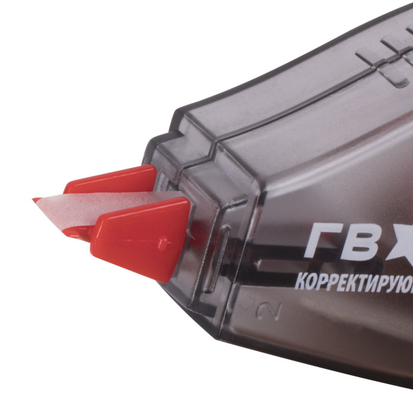 Корректирующая лента ГВАРДИЯ 5 мм х 6 м, корпус тонированный, механизм перемотки, блистер, 227591 - Корректирующие ленты