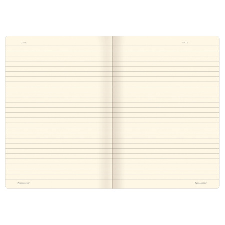 Тетрадь 40 л. в линию обложка SoftTouch, бежевая бумага 70 г/м2, сшивка, А5 (147х210 мм), МАКИ, BRAUBERG, 403796 - Тетради 40-48 листов