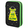 Пенал ПИФАГОР, 3 отделения, ламинированный картон, 19х11 см, "Not Alone", 271549 - Пеналы каркасные