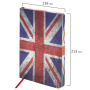 Ежедневник недатированный А5 (138х213 мм), BRAUBERG VISTA, под кожу, гибкий, 136 л., "Great Britain", 112007 - Ежедневники с покрытием "под кожу и ткань"