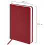 Ежедневник недатированный А5 138x213 мм BRAUBERG "Profile" балакрон, 136 л., красный, 123427 - Ежедневники с покрытием "под кожу и ткань"