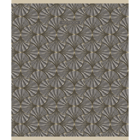 Тетрадь А5, 96 л., ПЗБМ, скоба, клетка, фольга, ламинация, выборочный лак, "Золотые узоры" (5 видов), 027965 - Тетради более 60 листов