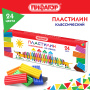 Пластилин классический ПИФАГОР "Веселая такса", 24 цвета, 360 г, СО СТЕКОМ, 106676 - Пластилин