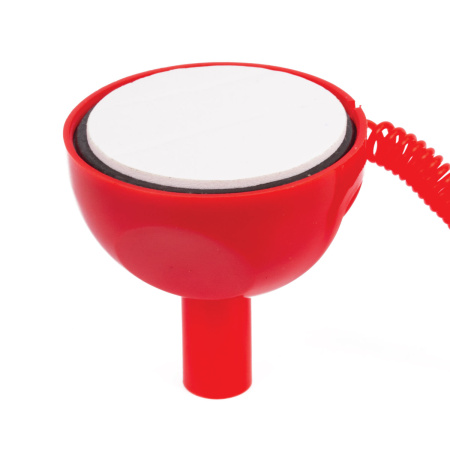 Ручка шариковая настольная BRAUBERG "Стенд-Пен", СИНЯЯ, пружинка, корпус красный, линия письма 0,5 мм, 141349 - Ручки шариковые на подставке