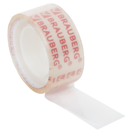 Клейкие ленты 19 мм х 10 м канцелярские BRAUBERG, комплект 12 шт., прозрачные, 223124 - Клейкие ленты канцелярские