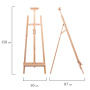 Мольберт напольный из бука, 158х50х87 см, высота холста до 121 см, лакированный, BRAUBERG ART CLASSIC, 192259 - Мольберты