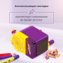Точилка механическая ЮНЛАНДИЯ "Лабиринт", для чернографитных и цветных карандашей, крепление к столу, корпус фиолетовый, 228478 - Точилки механические