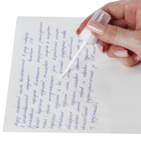 Ручка-корректор + корректирующая жидкость BRAUBERG, 12 мл, 2 в 1: металлический наконечник + кисточка, 225217 - Корректирующие ручки