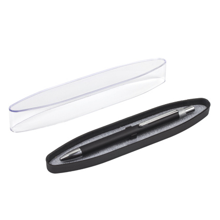 Ручка подарочная шариковая BRAUBERG "Allegro", СИНЯЯ, корпус черный с хромированными деталями, линия письма 0,5 мм, 143491 - Ручки бизнес-класса