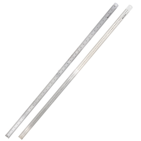 Линейка металлическая 100 см, BRAUBERG, европодвес, 210311 - Линейки