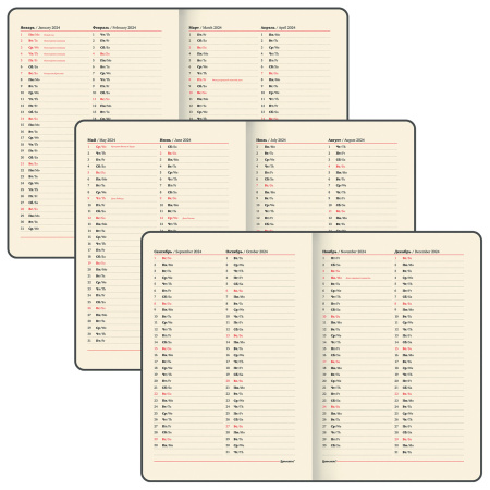 Еженедельник датированный 2024 БОЛЬШОЙ ФОРМАТ 210х297 мм А4, BRAUBERG "Imperial", под кожу, коричневый, 115009 - Еженедельники