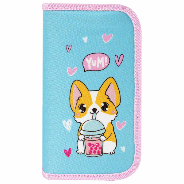 Пенал ЮНЛАНДИЯ, 3 отделения, полиэстер, 19х11 см, "Yum", 271028 - Пеналы каркасные