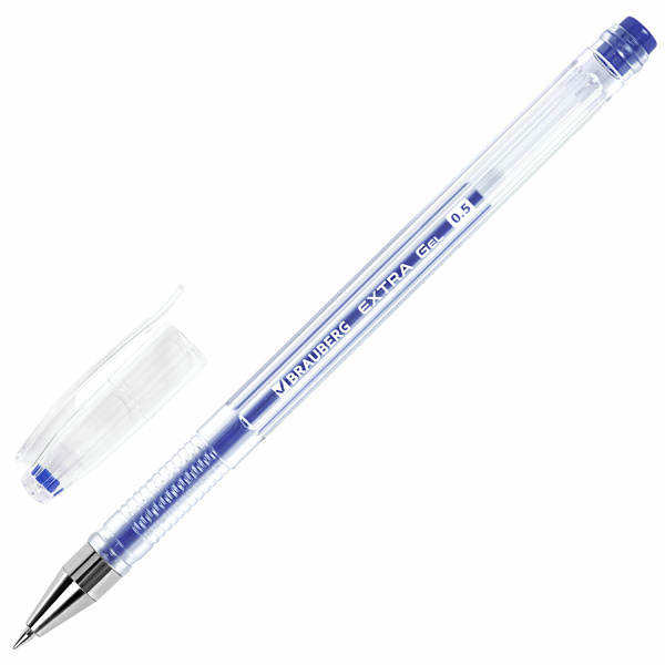 Ручки гелевые BRAUBERG "EXTRA", НАБОР 4 ЦВЕТА, узел 0,5 мм, линия 0,35 мм, 143905 - Наборы гелевых ручек