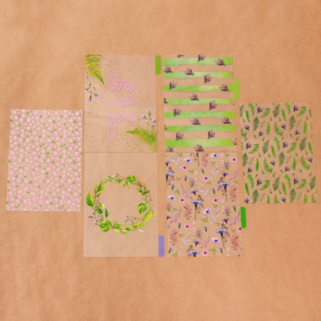 Набор ацетатных разделителей для планера «Акварель», 6 листов, размер 16*25 см - Разделители для планера