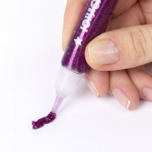 Гель с блестками ЮНЛАНДИЯ, для декора, поделок, DIY, творчества, оформления, 10,5 мл, цвета ассорти, в дисплее, 662252 - Гель, гель-клей, краска для декорирования