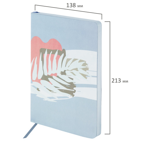 Ежедневник недатированный А5 (138х213 мм), BRAUBERG VISTA, под кожу, гибкий, 136 л., "Botanica", 112011 - Ежедневники с покрытием "под кожу и ткань"
