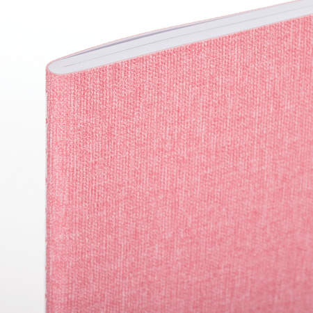 Тетрадь 60 л. в клетку обложка кожзам под рогожку, сшивка, B5 (179х250мм), РОЗОВЫЙ, BRAUBERG HARMONY, 403840 - Тетради более 60 листов