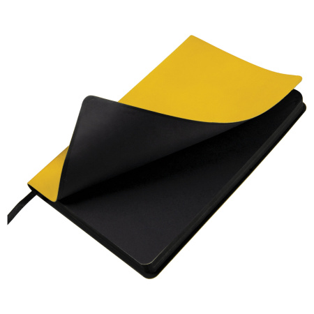 Ежедневник недатированный А5 138х213 мм BRAUBERG "Metropolis Mix", под кожу, 136 л., желтый, 113292 - Ежедневники с покрытием "под кожу и ткань"