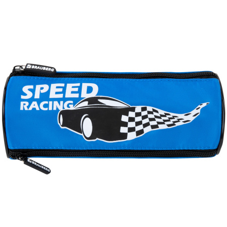 Пенал мягкий BRAUBERG, 3 отделения, нейлон, 21х7х7 см, "Speed Racer", 271581 - Пеналы мягкие