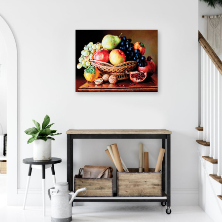 Картина стразами (алмазная мозаика) 40х50 см, ОСТРОВ СОКРОВИЩ "Дары осени", без подрамника, 662416 - Алмазная вышивка