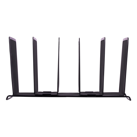 Подставка для сортировки писем и бумаг 5-ти секционная BRAUBERG "Germanium", металлическая, настольная, чер, 231968 - Лотки и подставки секционные