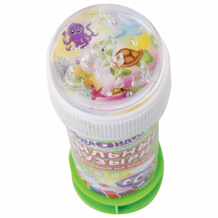 Мыльные пузыри ЮНЛАНДИЯ, 60 мл, с игрушкой на крышке, 591092 - Мыльные пузыри