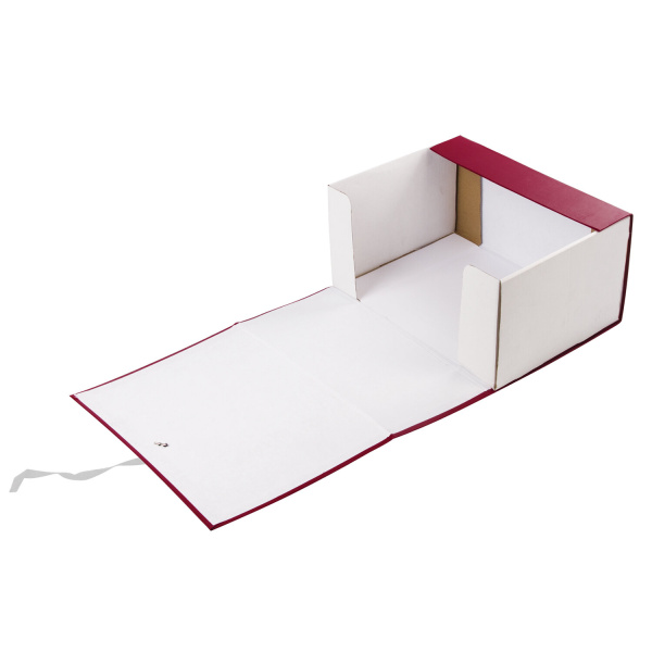 Короб архивный А4 (240х330 мм), 150 мм, 2 завязки, бумвинил, до 1400 листов, бордовый, BRAUBERG, 122806 - Короба архивные