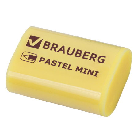 Ластик BRAUBERG "Pastel Mini", 27х18х10 мм, ассорти пастельных цветов, экологичный ПВХ, 229581 - Ластики классические