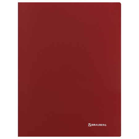 Папка с металлическим скоросшивателем и внутренним карманом BRAUBERG "Диагональ", темно-красная, до 100 листов, 0,6 мм, 221355 - Папки с пружинным и пластиковым скоросшивателем