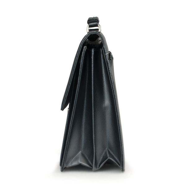 Портфель "Проект", 38х28,5х10 см, искусственная кожа, 2 отделения, замок с ключом, черный, 200 - Портфели из кожи