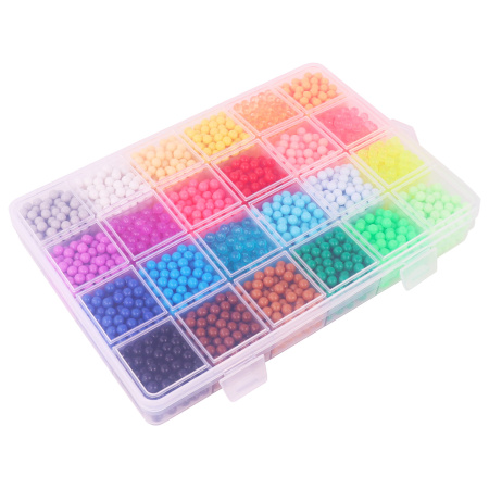 Аквамозаика 24 цвета 4200 бусин, с трафаретами, инструментами и аксессуарами, BRAUBERG KIDS, 664916 - Аквамозайка