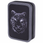 Пенал BRAUBERG, 3 отделения, полиэстер, 21х14 см, "Tiger", 271551 - Пеналы каркасные