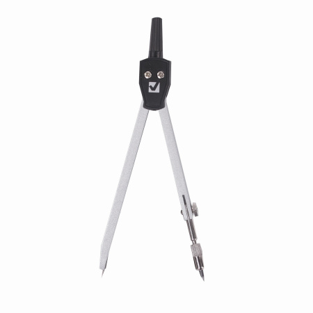 Готовальня BRAUBERG "Architect", 6 предметов: циркуль, рейсфедер + вставка + держатель, игольная вставка, грифель, 210342 - Циркули и готовальни