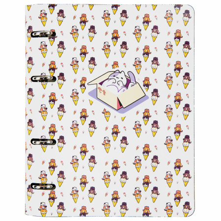 Тетрадь на кольцах А5 (180х220 мм), 80 листов, под кожу, клетка, BRAUBERG VISTA, Meow, 112127 - Тетради на кольцах и сменные блоки к ним