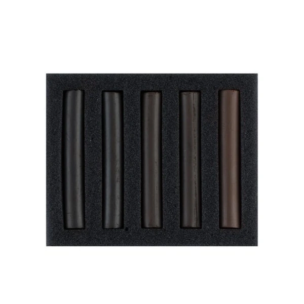 Ладога Набор сухих художественных графических материалов: сепия ассорти цветов 5 мелков - Мел, графит, сепия, сангина, соус, уголь художественные