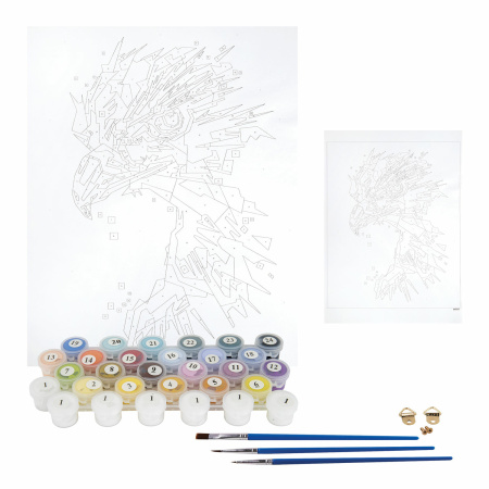 Картина по номерам 40х50 см, ОСТРОВ СОКРОВИЩ "Хищник", на подрамнике, акрил, кисти, 663357 - Картины по номерам