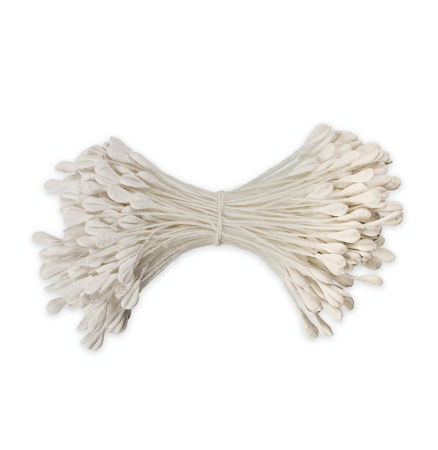 Двойные тычинки 2,5 мм, цвет белый, 160 шт