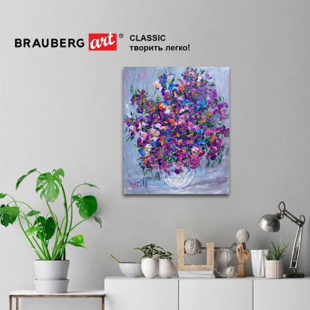 Холст на подрамнике BRAUBERG ART CLASSIC, 80х100см, 440 г/м2, грунт, 100% хлопок, крупное зерно, 190647 - Холсты