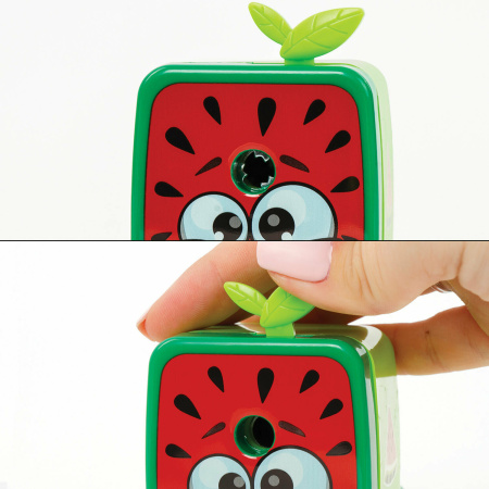 Точилка механическая ПИФАГОР "Арбуз", корпус зелёный/красный, 270427 - Точилки механические