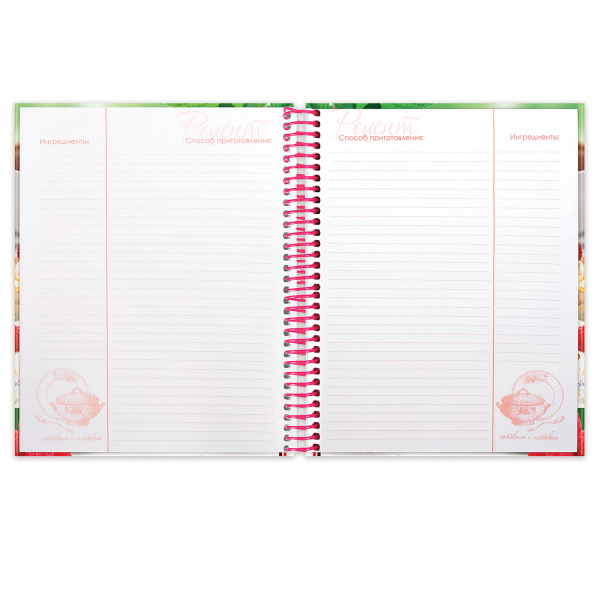 Книга для кулинарных рецептов, А5, 80 л., HATBER, 7БЦ, спираль, 5 разделителей, "Сладкие секреты", 80ККт5Aпс_08760 - Книги для кулинарных рецептов