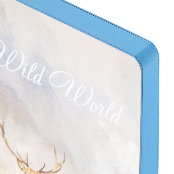 Ежедневник недатированный А5 (138х213 мм), BRAUBERG VISTA, под кожу, гибкий, 136 л., "Wild World", 112027 - Ежедневники с покрытием "под кожу и ткань"