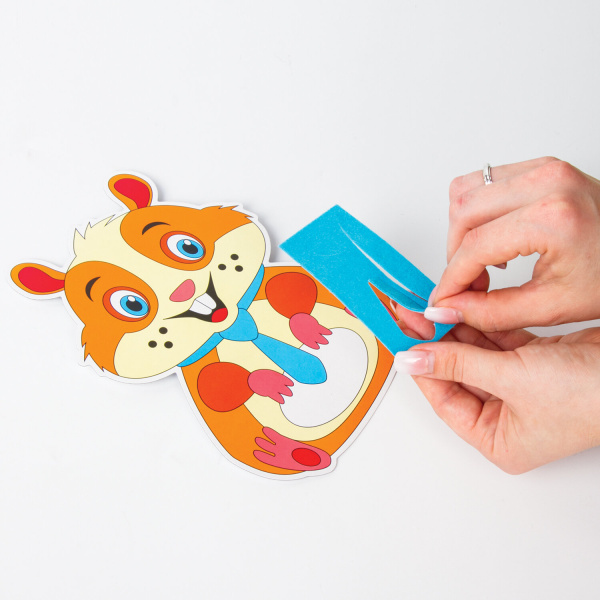 Набор для творчества "Аппликация из фетра", "Хомяк", основа 20х15 см, ЮНЛАНДИЯ, 662388 - Создание аппликаций